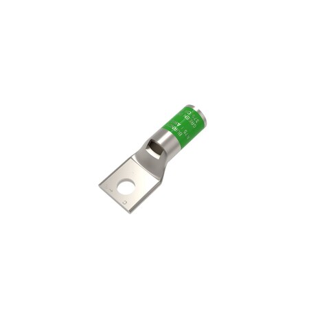 Burndy Copper Compression lug, 1 Hole w/ Inspection Window, 1 AWG, 3/8" Stud,  YA1CL4BOX